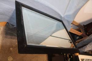 lot 1265 image: Large Black Framed Wall Mirror 40 x 28