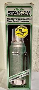 lot 251 image: Vintage 1990 USA Made Aladdin Stanley Thermos Green with Box