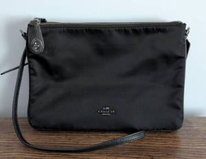 lot 218 image: Coach Black Nylon Crossbody Bag