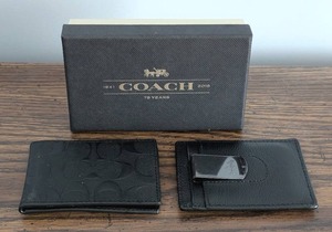 lot 223A image: Pair of Coach Black Leather Wallets