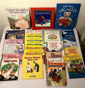 lot 289 image: Collection of Vintage Books, Curious George, Little Golden Books, Clifford and More