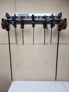lot 11 image: Rockler Quick Release Bar Clamp Rack with Clamps