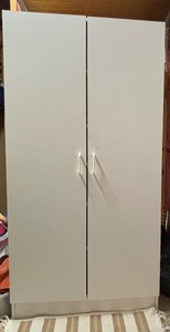lot 344 image: Two Door White Storage Cabinet