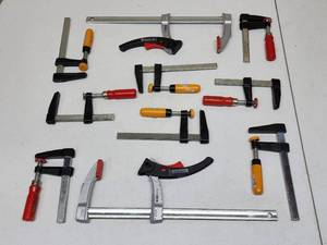 lot 126 image: Assorted Small Woodworking Clamps