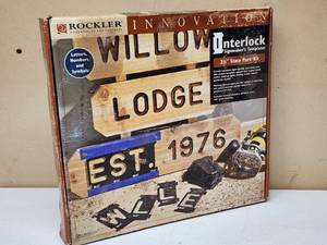 lot 175 image: Rockler Woodworking Interlocking Router Sign Templates Kit