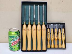 lot 86 image: (2) Sets of Mini Lathe Woodworking Tools