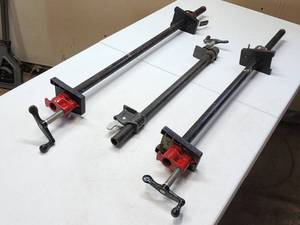 lot 373 image: (3) Assorted Woodworking Pipe Clamps