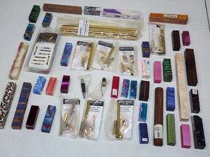 lot 277 image: Assorted Mini Lathe Turning Supplies with Assorted Stock