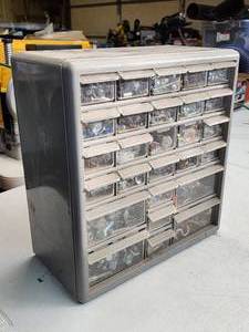 lot 479 image: Hardware storage Organizer with Contents