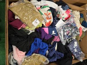 Lot of 300 Womens Clothing (Box-6) See description