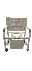 Light and portable white commode on wheels
