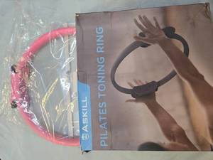 Pink Pilates Toning Ring Askill Lightweight Nonslip Muscle Building Fiberglass