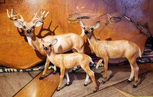 Set of 3 Deer Figurines