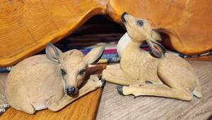 2 Deer Figurines
