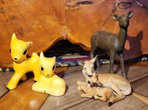 Lot of 4 Deer Figurine Pieces