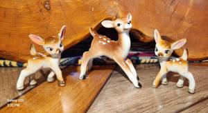 lot of 3 Deer Figurines