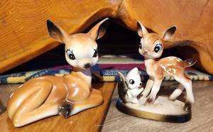 Lot of 2 Deer Figurines
