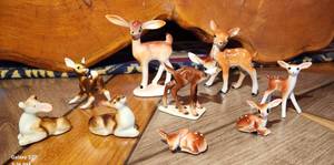 Lot of 9 Deer Figurines