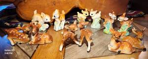 Lot of 5 Deer Figurine Salt & Pepper Shakers
