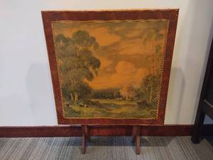 lot 82 image: Vintage Wood Painted Folding Table