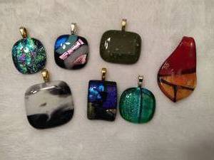 lot 55 image: Colorful Glass Pendants
