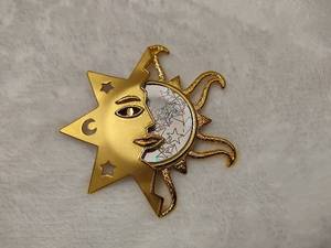 lot 58 image: Holographic Celestial SunMoon Brooch