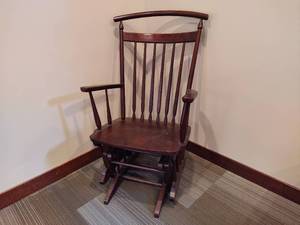 lot 96 image: Wood RockerGlider