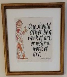 lot 101 image: Philip J. Thompson signed Hand Colored Laser Print  Oscar Wilde