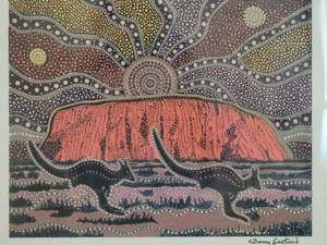 lot 106 image: Aboriginal Artist Kangaroo Print by Danny Eastwood