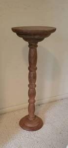lot 161 image: Fruitwood Carved Pedestal Plant Stand