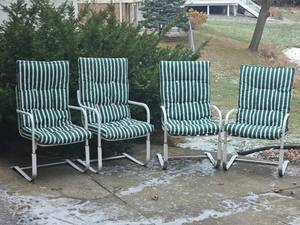 lot 75 image: Retro Set of Four Patio Chairs