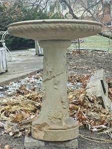 lot 235 image: Grape Vine Relief Bird Bath