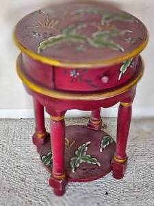lot 210 image: Charming Chic Floral Painted Side Table