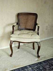 lot 206B image: Vintage Provincial Cane Back Parlor Chair