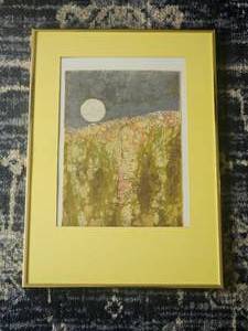 lot 62 image: Framed Abstract Fabric Dip Signed by Artist