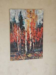 lot 216 image: Printed Birch Grove Dcor Art