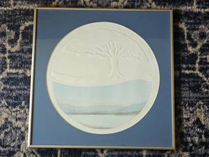 lot 217 image: James J Connely Embossed Tree Landscape