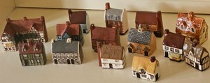 lot 221 image: Miniature Suffolk Cottage Village
