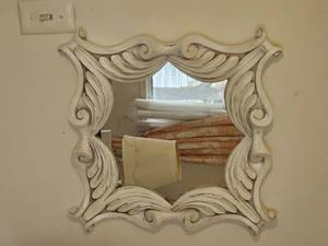 lot 361 image: White Regency Style Dcor Mirror