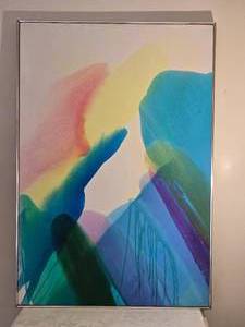 lot 25 image: Original Fine Art Modern Abstract Expressionist Acrylic Painting - B. Leibowitz - Styled After Paul Jenkins