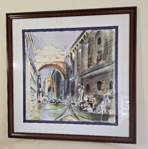 lot 31 image: Enchanting Fine Art Watercolor Print - John Singer Sargent - The Bridge of Sighs