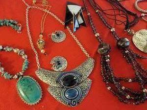 lot 94A image: Dramatic Jewelry Collection  Necklaces  Earrings  Bracelet  Pendant