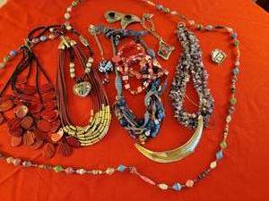 lot 95A image: Colorful Jewelry Collection  Necklaces  Earrings  Bracelets