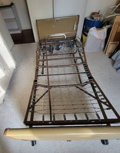 lot 88 image: Invacare Adjustable Medical Hospital Bed  Working