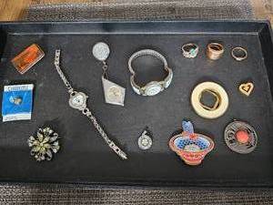 lot 12 image: Watches, Rings, Brooches, Charms