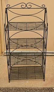 lot 35 image: Black Folding Shelf 20x10x42 Tall