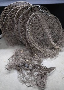 lot 2 image: ANTIQUE HOOP NET
