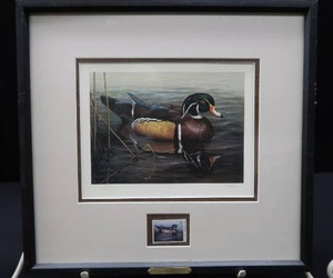 lot 39 image: DUCKS UNLIMITED SIGNED  NUMBERED  PRINT & STAMP