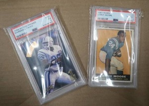 lot 49 image: MARSHALL FAULK & LENNY MOORE PSA GRADED CARDS