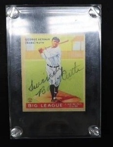 lot 65 image: 1933 GOUDEY BIG LEAGUE CHEWING GUM- R319 #144 BABE RUTH AND MORE